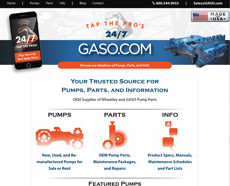 Your source for GASO pump parts, Wheatley pump parts, and new, used, and refurbished pumps!